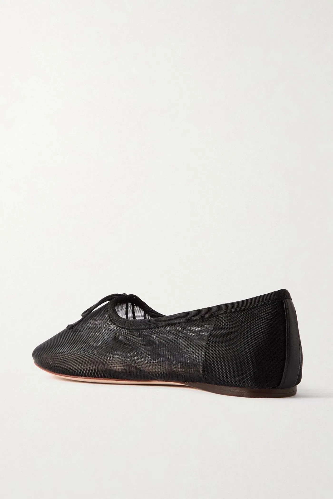 Loeffler Randall Landon Soft Bow-Detailed Mesh Ballet Flats Black Women's