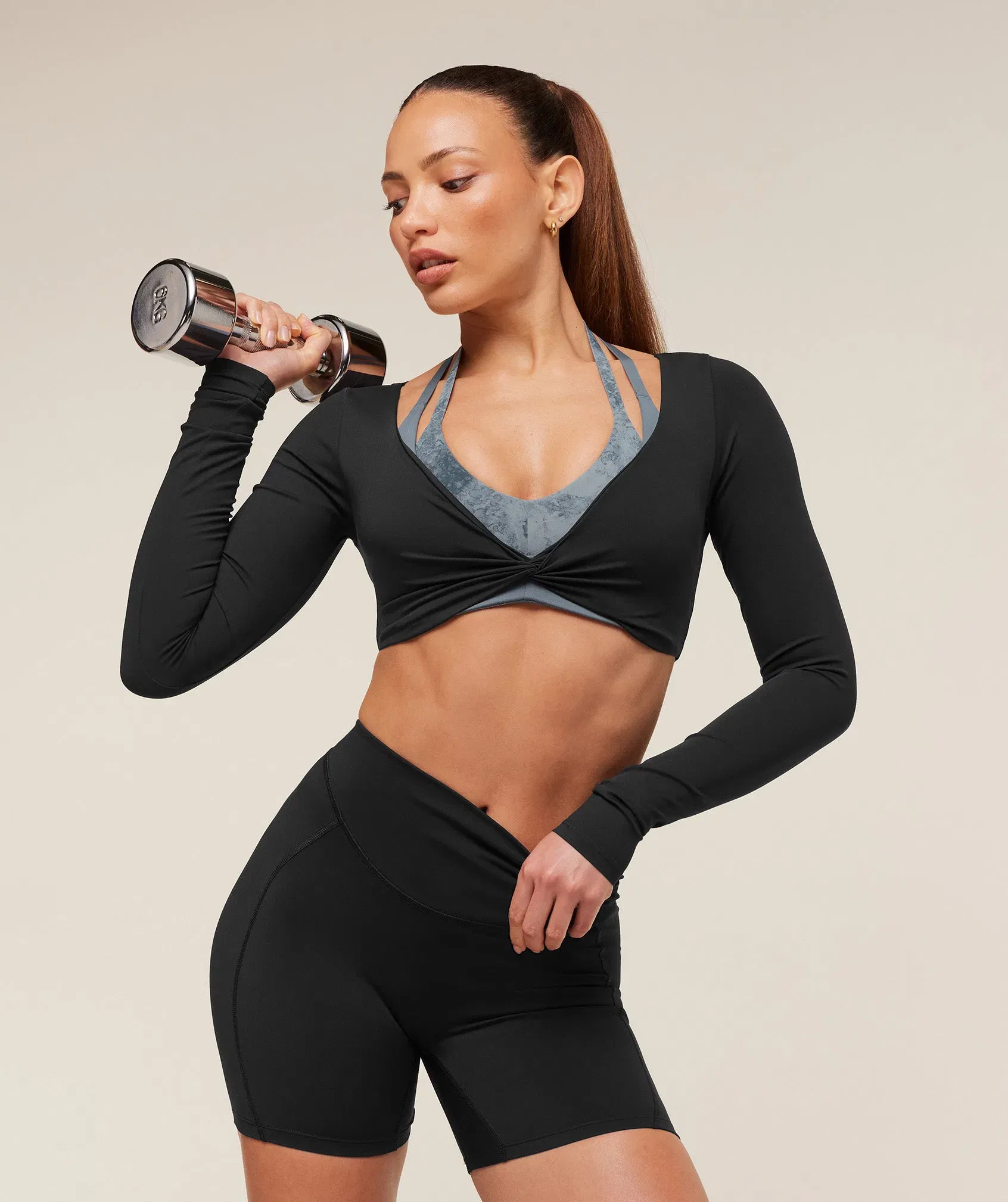 Women's Gymshark Lifting Dipped Waistband Shorts Black