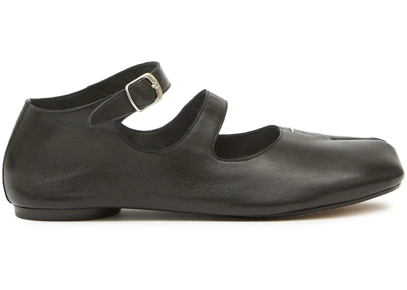 Maison Margiela Tabi Ballerina Double Strap Flats Black Womens