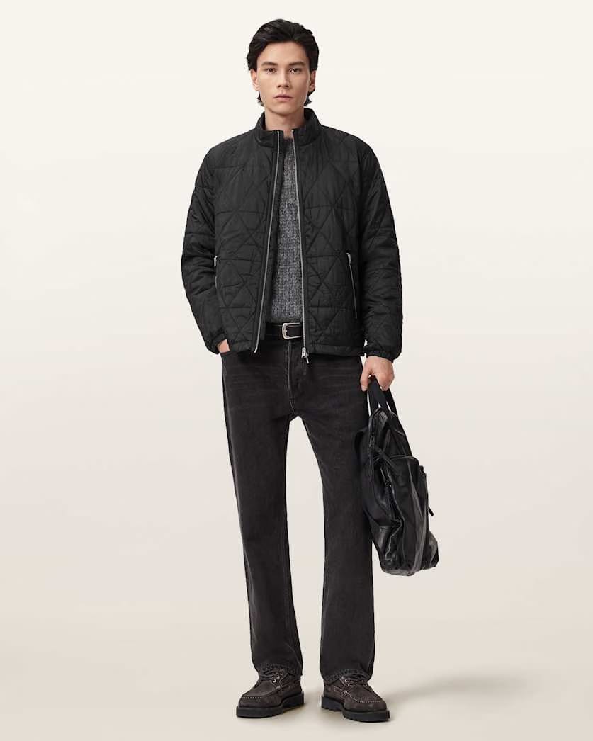 AllSaints Tribex Matte Quilted Jacket Black