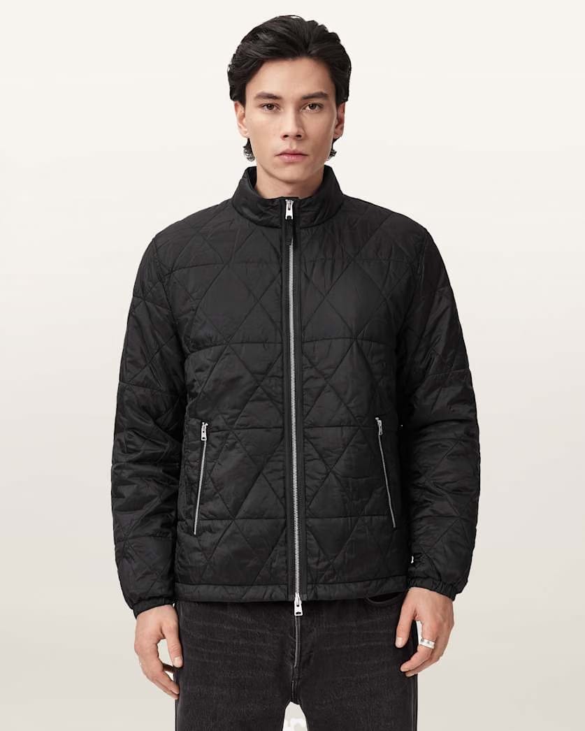 AllSaints Tribex Matte Quilted Jacket Black