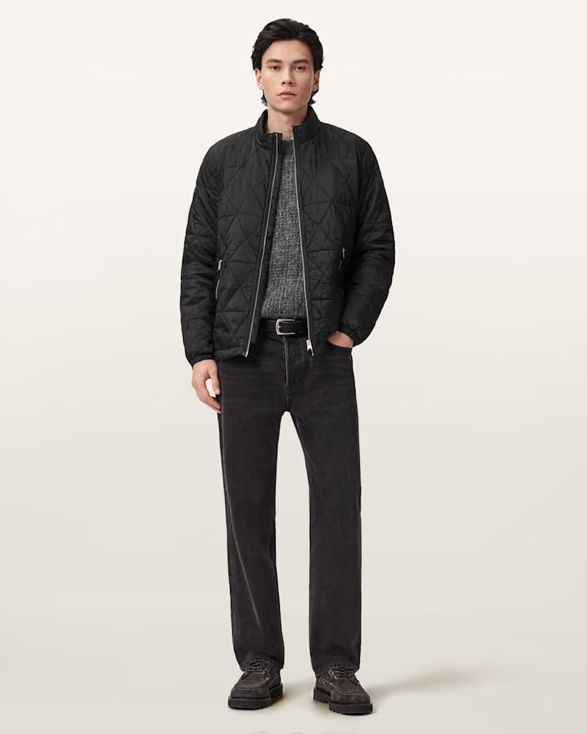 AllSaints Tribex Matte Quilted Jacket Black
