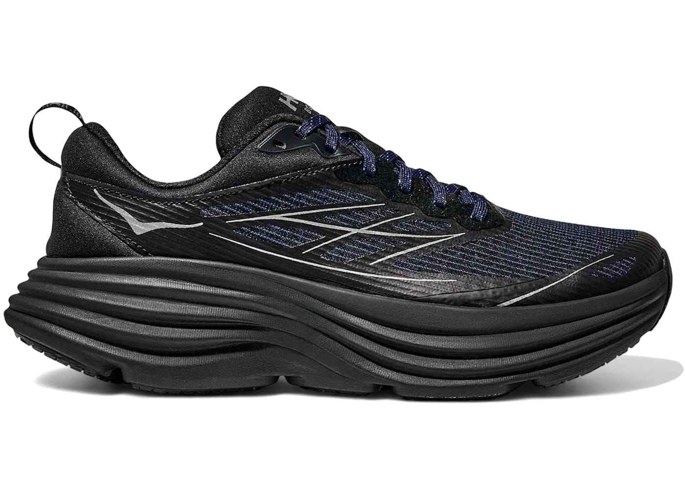 HOKA Bondi 8 Caged Stealth Tech Pack - Midnight Blue Black