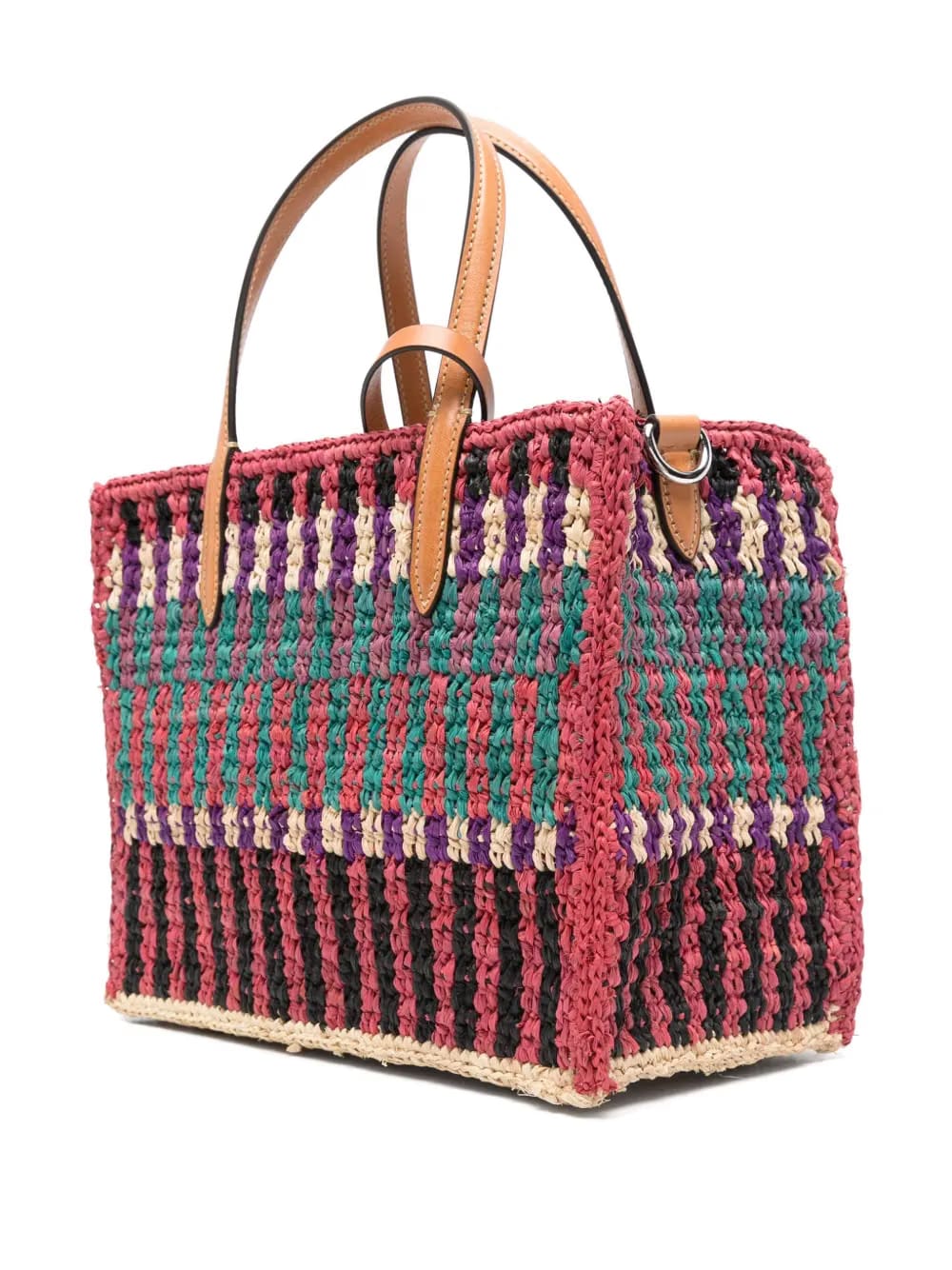 VLogo raffia tote bag