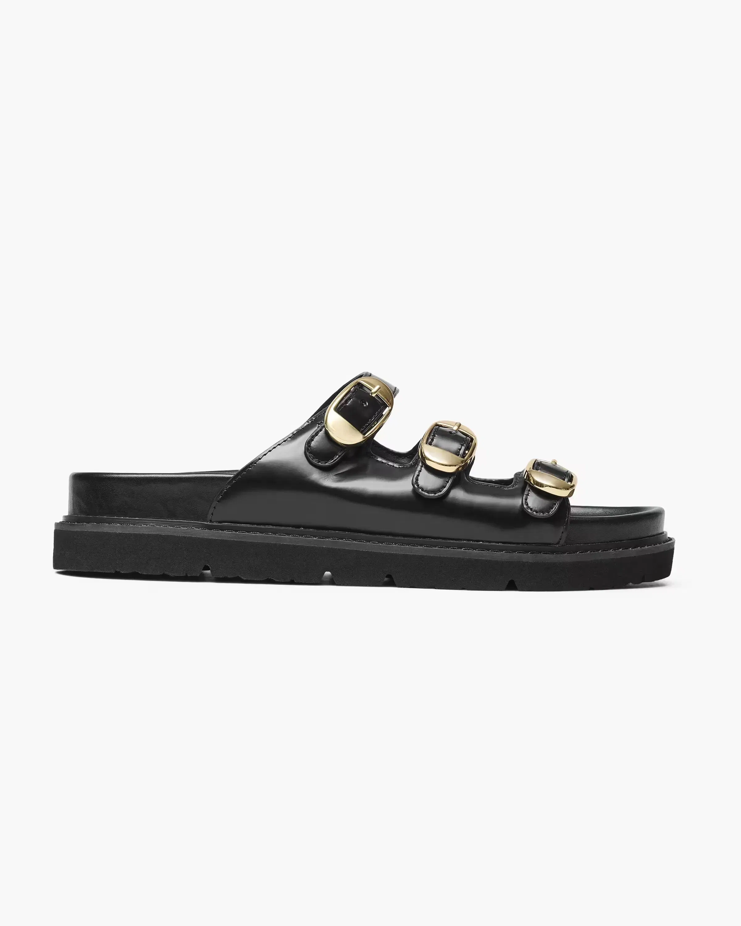 Marc Jacobs The Leather Kiki Slide Black