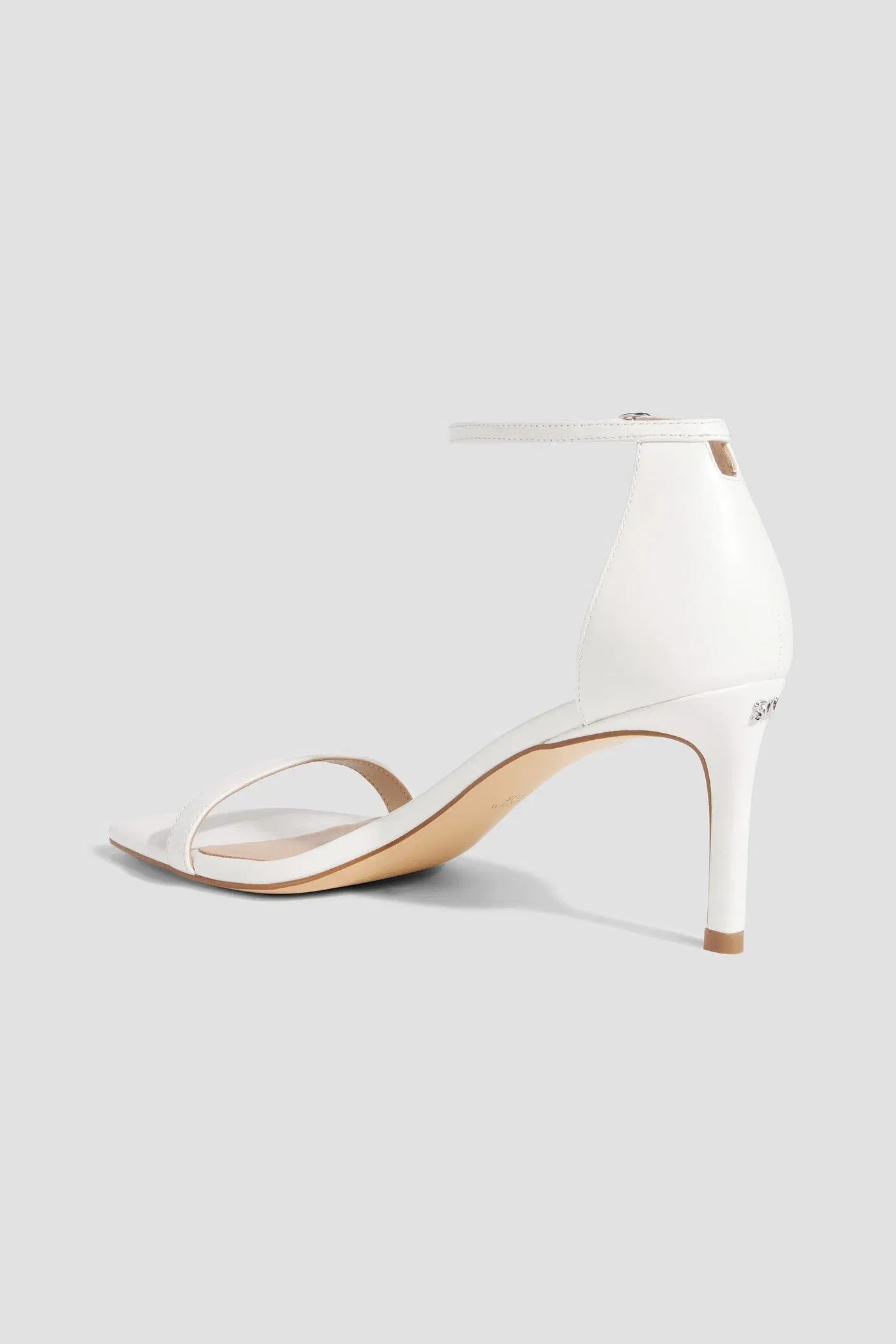 Stuart Weitzman Amelina 75 Leather Sandals White Women's