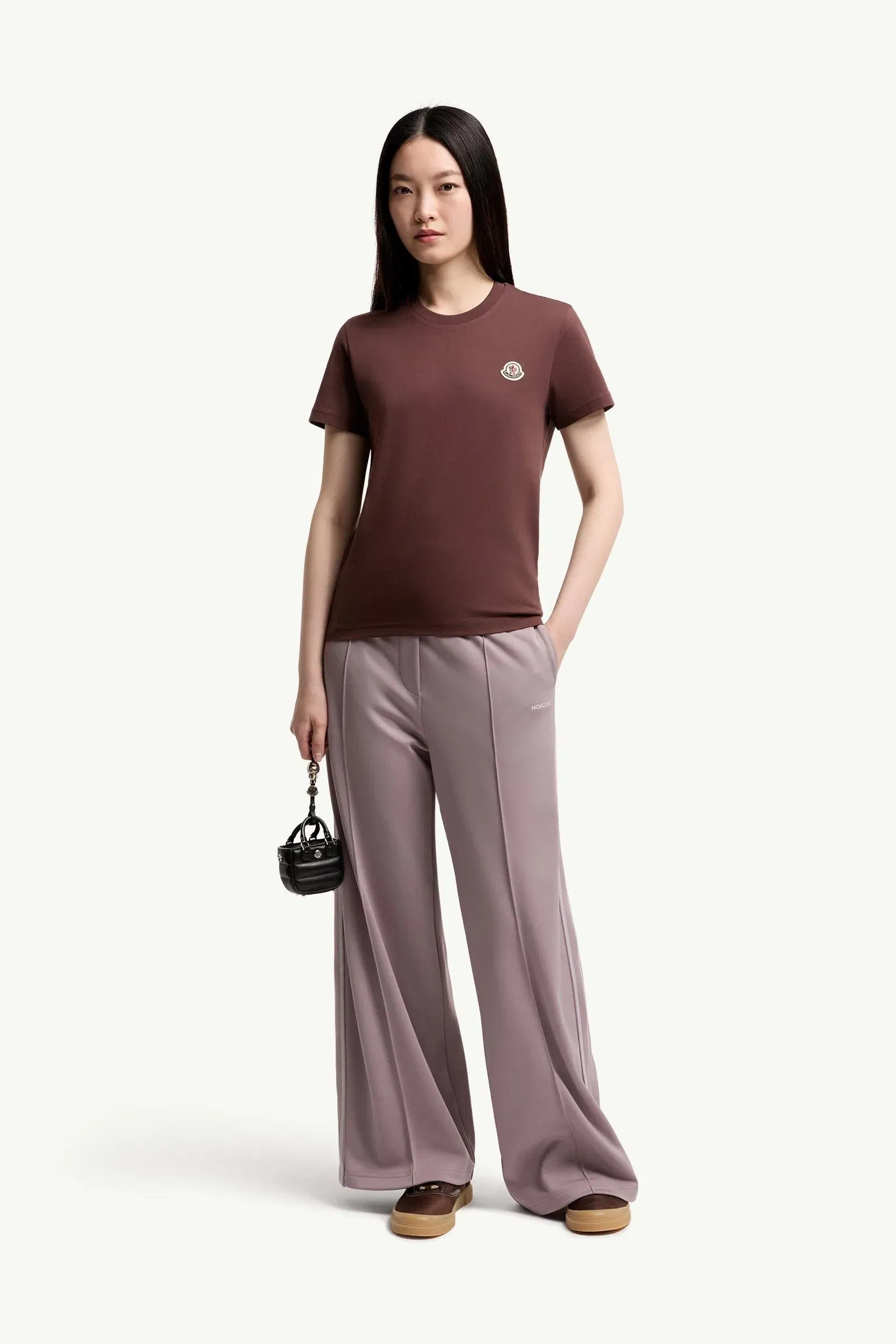 Moncler Logo Patch Cotton T-Shirt (Pack Of Three) Beige & Grey & Burgundy Beige & Grey & Burgundy