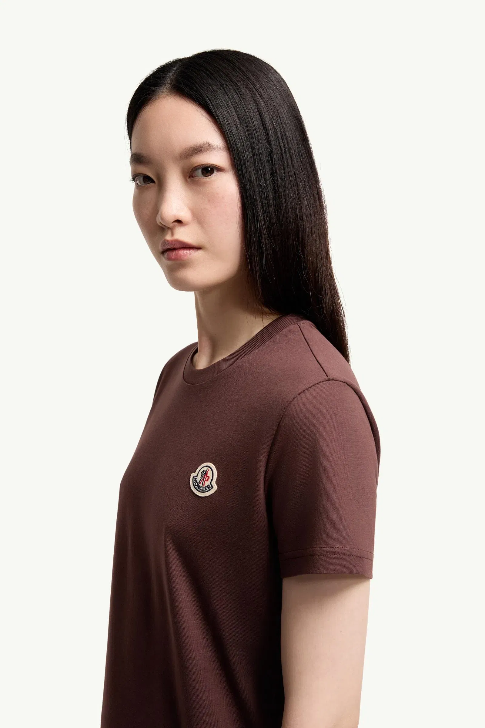 Moncler Logo Patch Cotton T-Shirt (Pack Of Three) Beige & Grey & Burgundy Beige & Grey & Burgundy