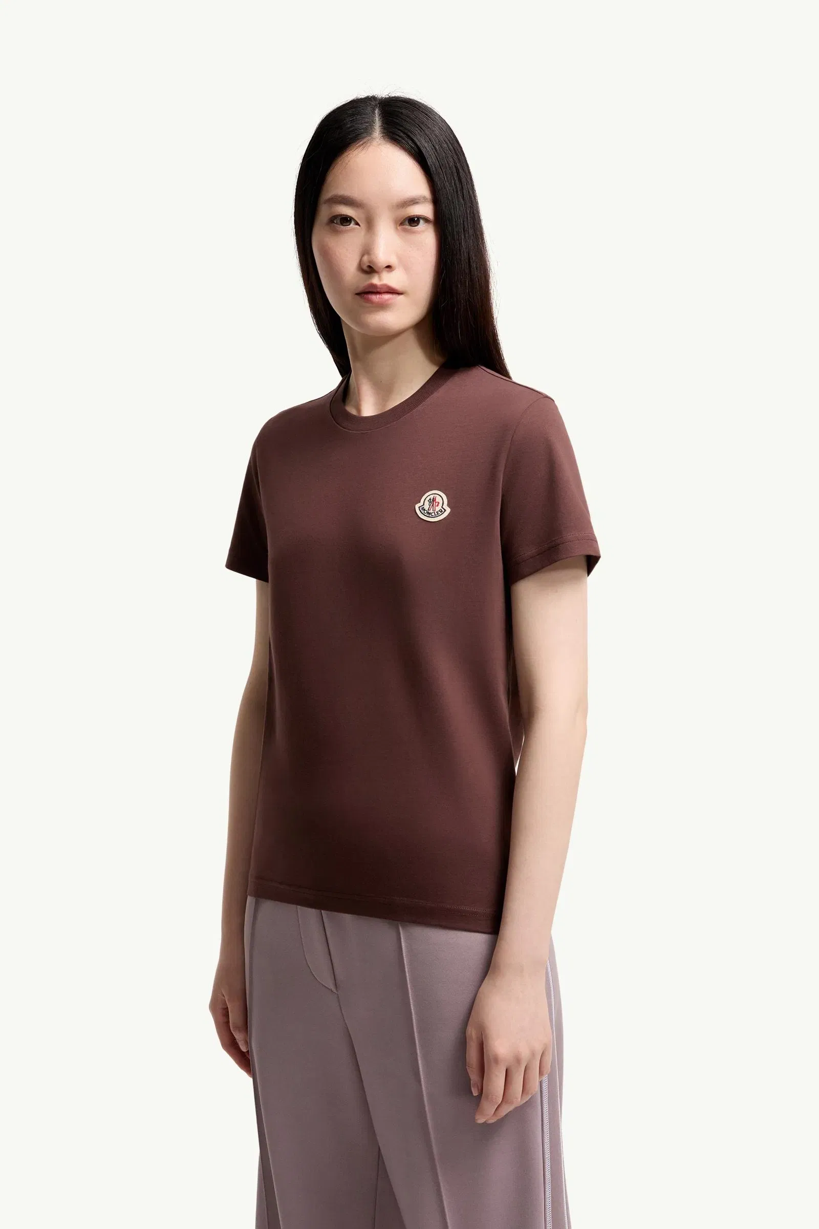 Moncler Logo Patch Cotton T-Shirt (Pack Of Three) Beige & Grey & Burgundy Beige & Grey & Burgundy