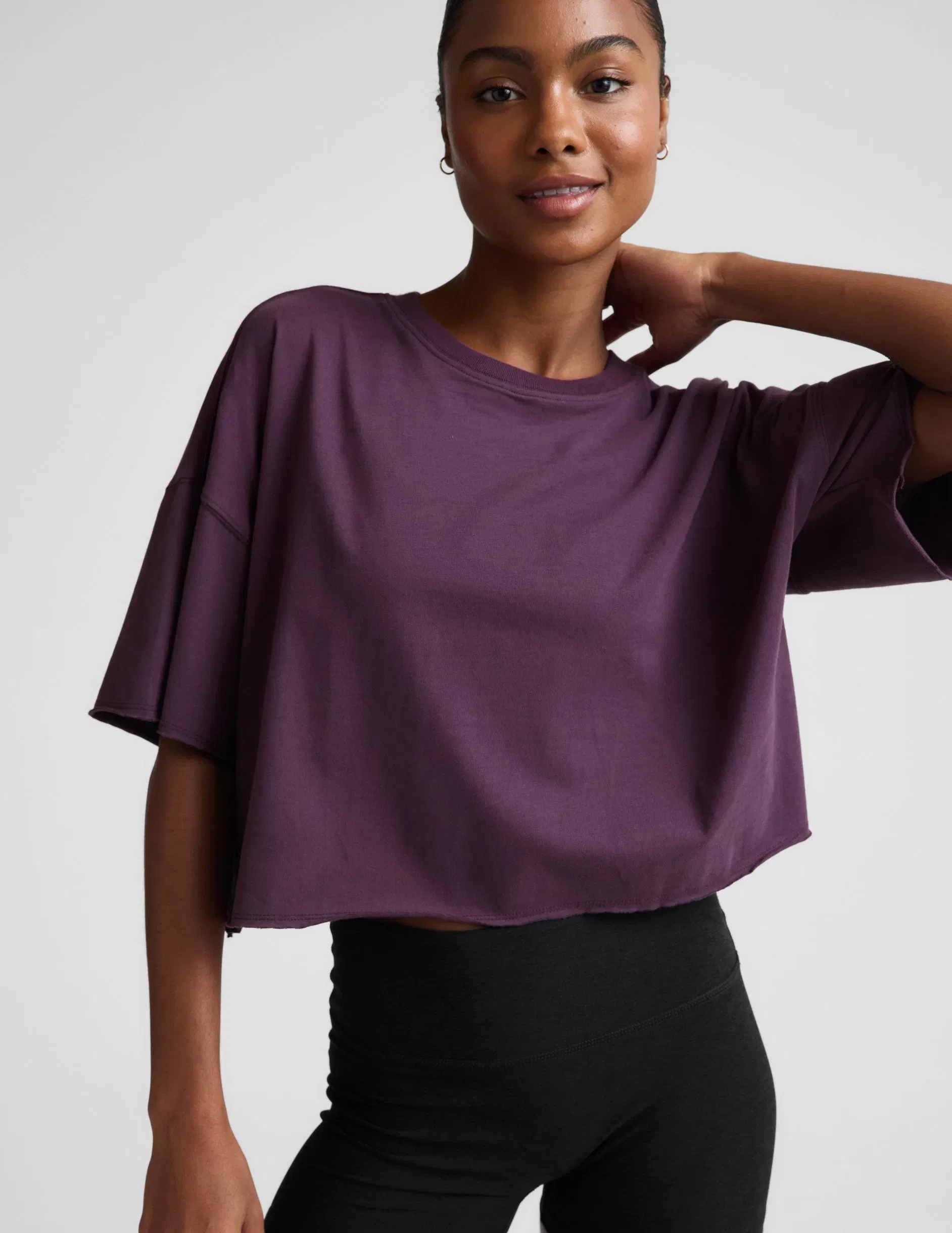 Beyond Yoga SoftKnit Better Than Ever Cropped Cotton T-Shirt Women's