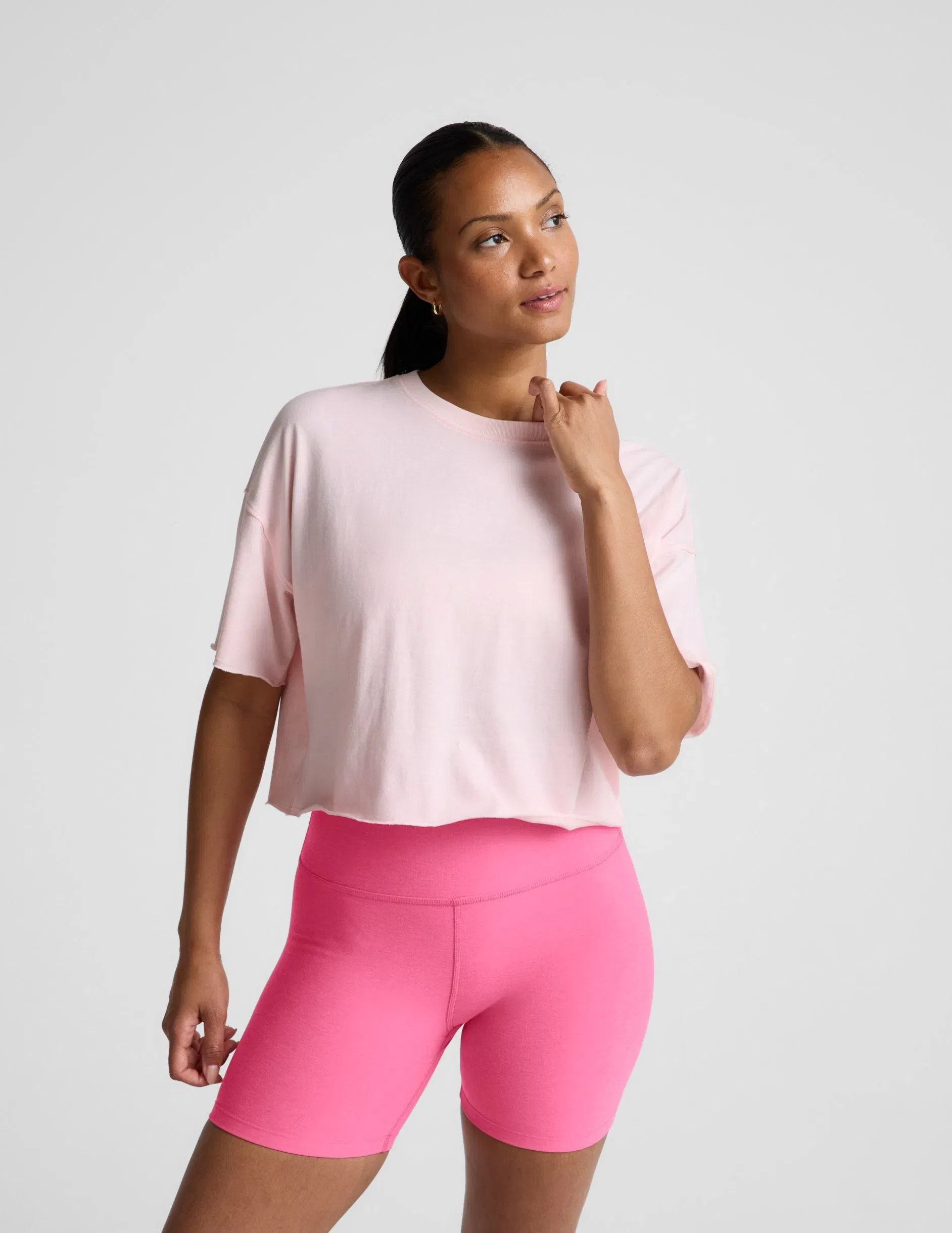 Beyond Yoga SoftKnit Better Than Ever Cropped Cotton T-Shirt Women's