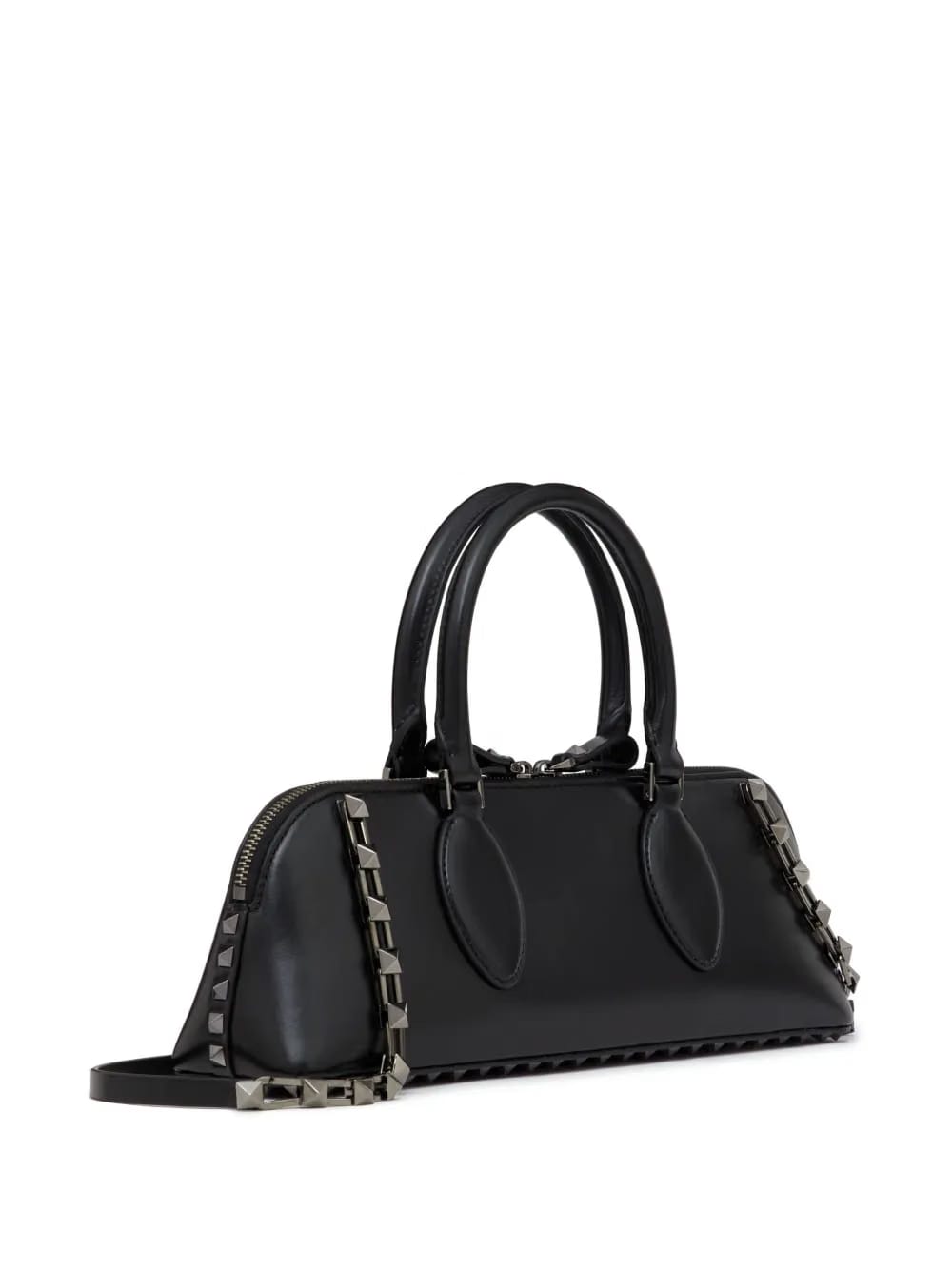 Rockstud E/W leather handbag