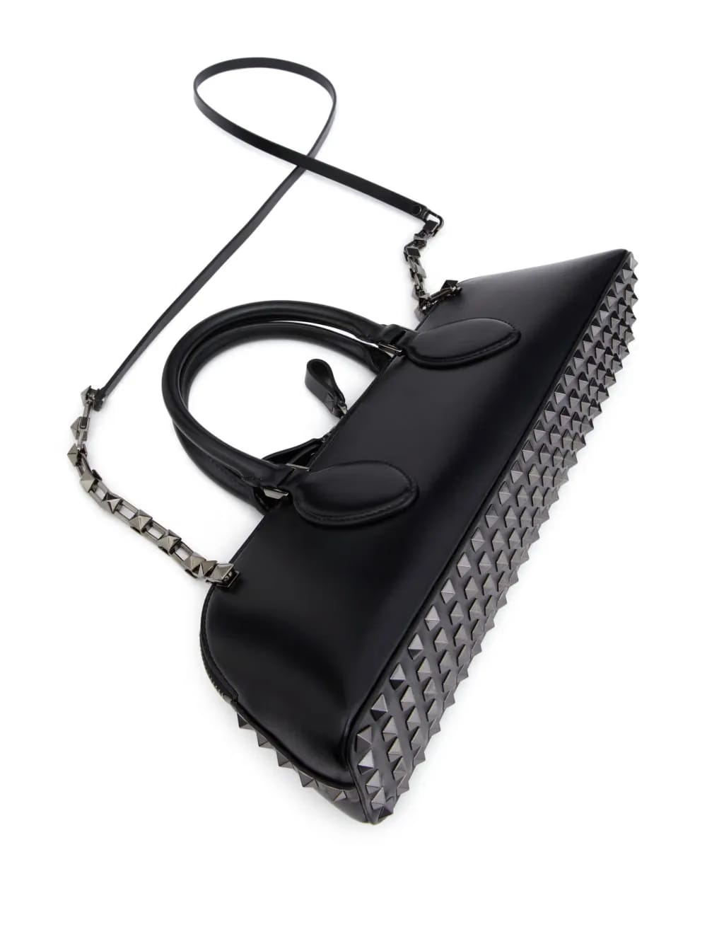 Rockstud E/W leather handbag