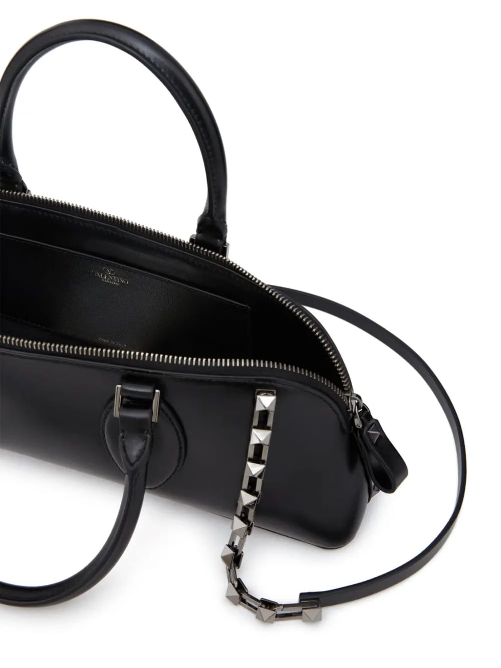 Rockstud E/W leather handbag