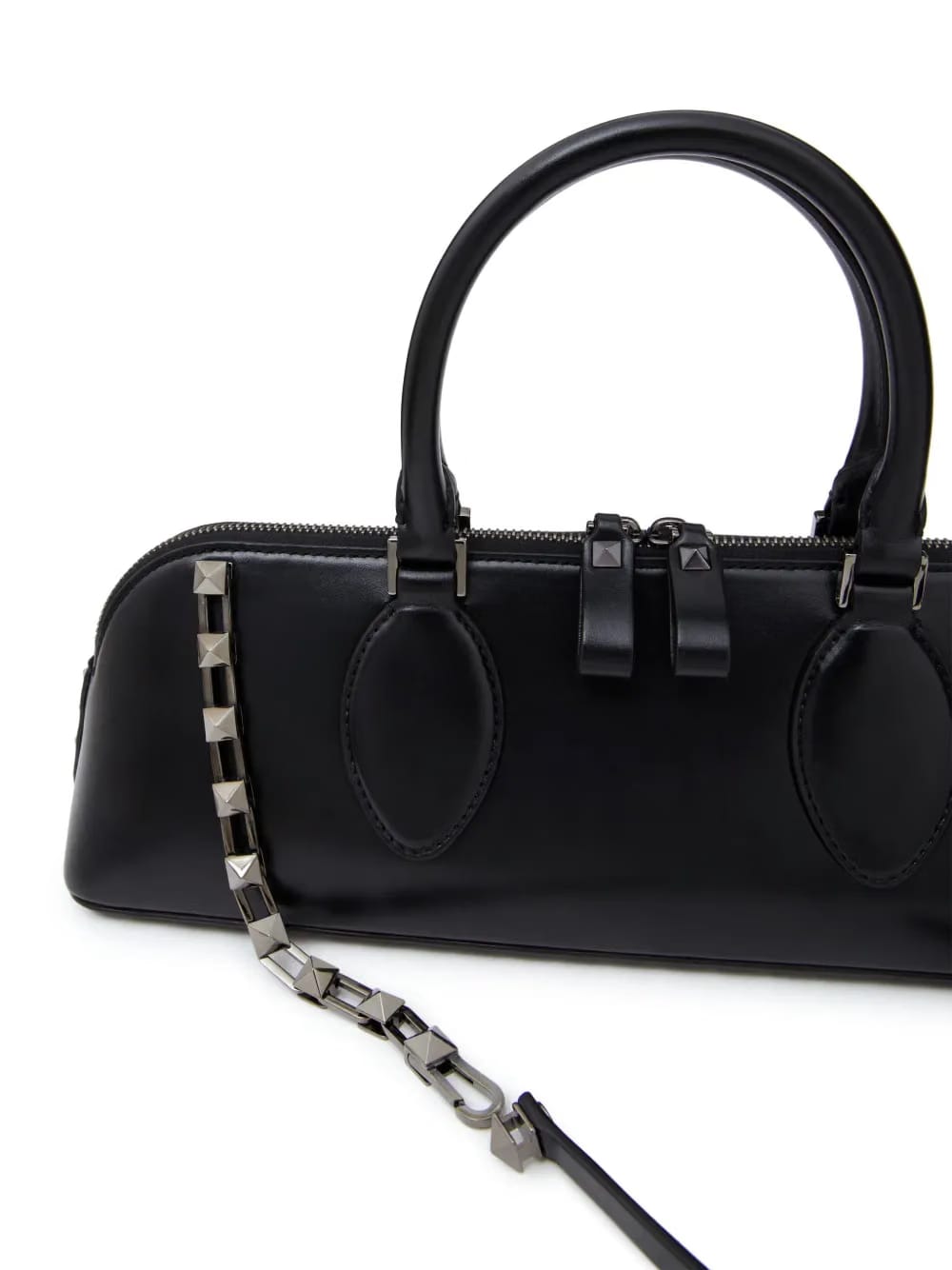 Rockstud E/W leather handbag