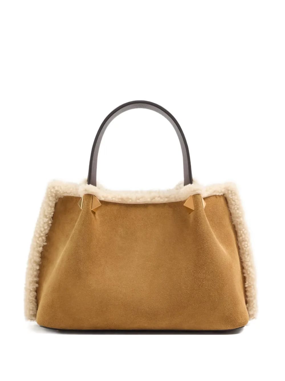 small VLogo Signature suede tote bag
