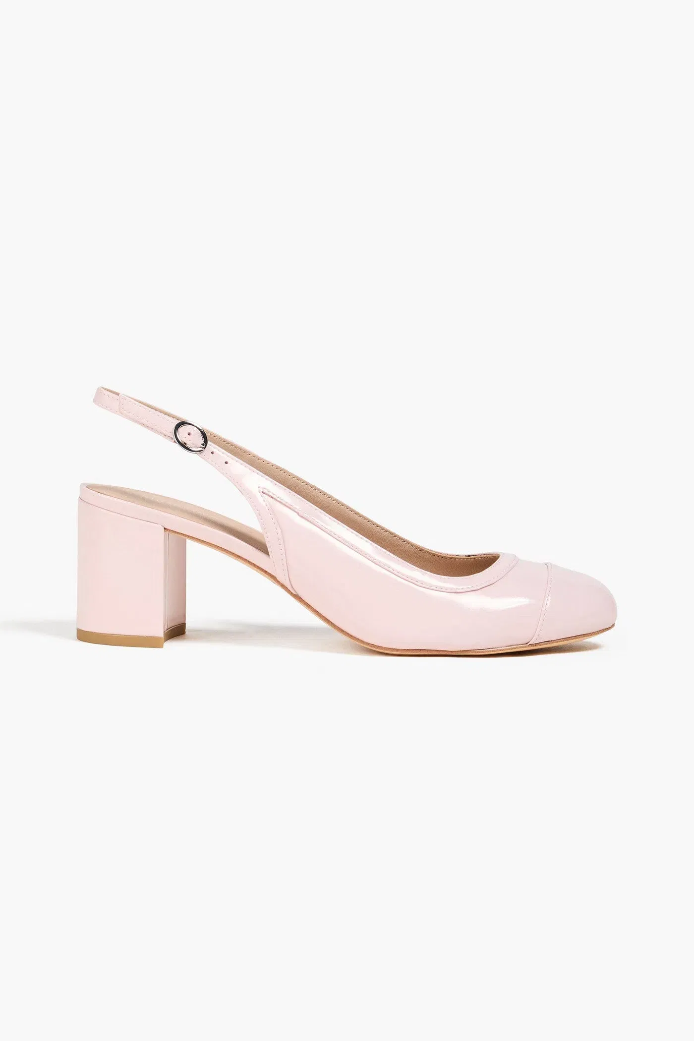 Stuart Weitzman Celina Patent-Leather Slingback Pumps Baby Pink Women's