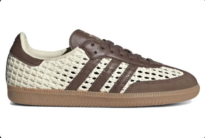 Adidas Samba OG Basketweave Cream White Earth Strata (Women's)