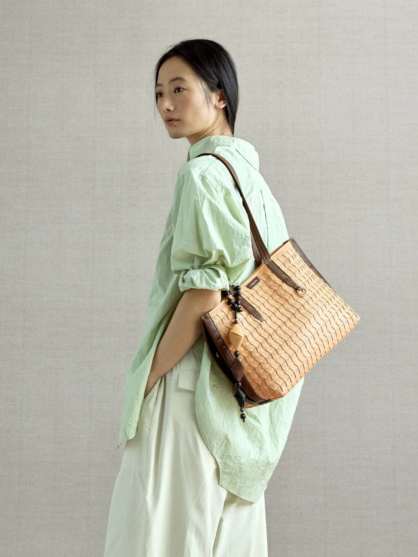 Songmont Small Lattice Tote Sulfur