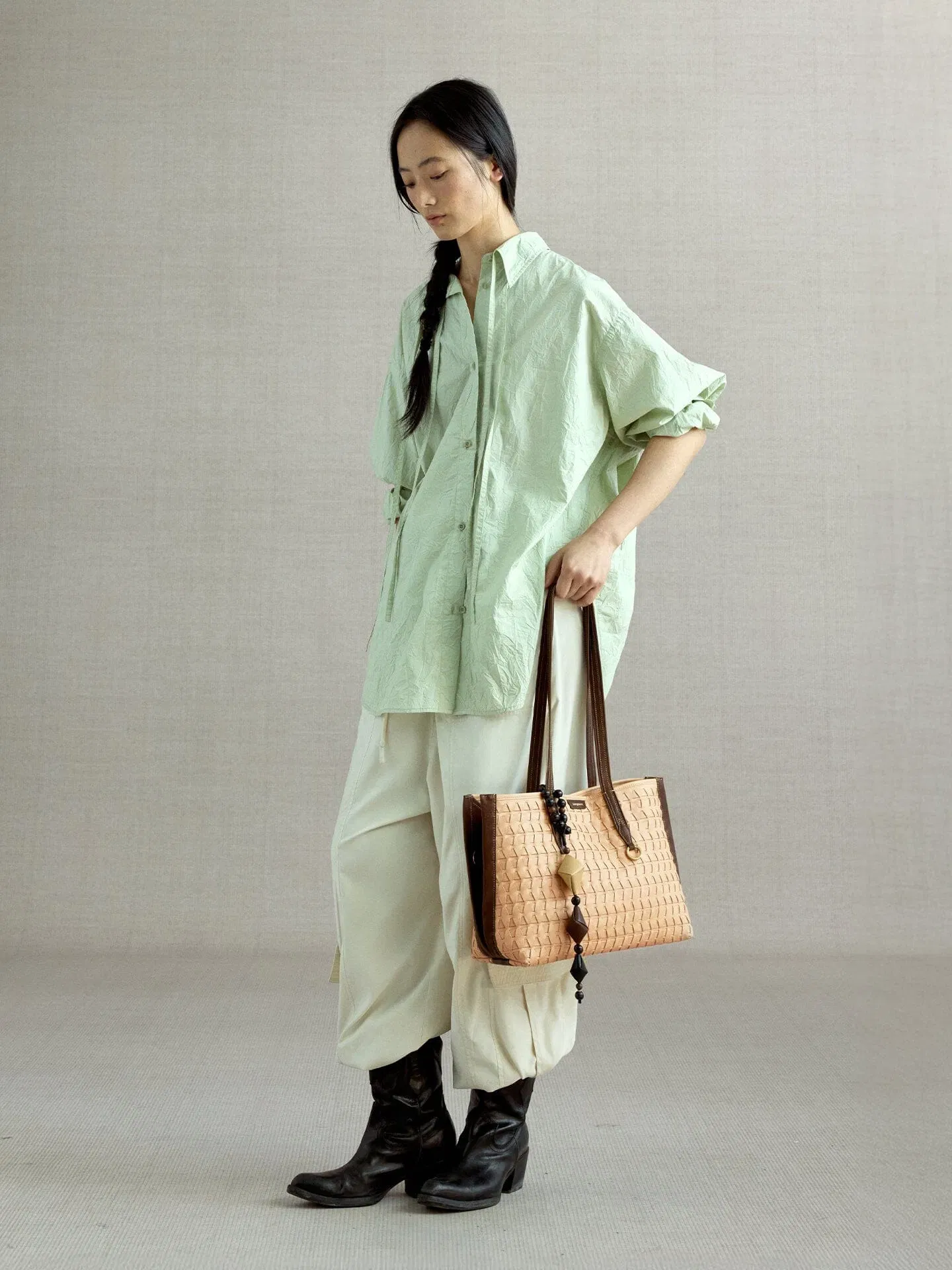 Songmont Small Lattice Tote Sulfur