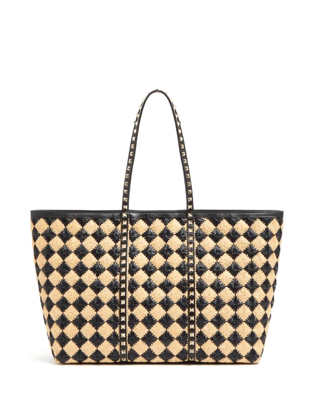 Rockstud embroidered tote bag