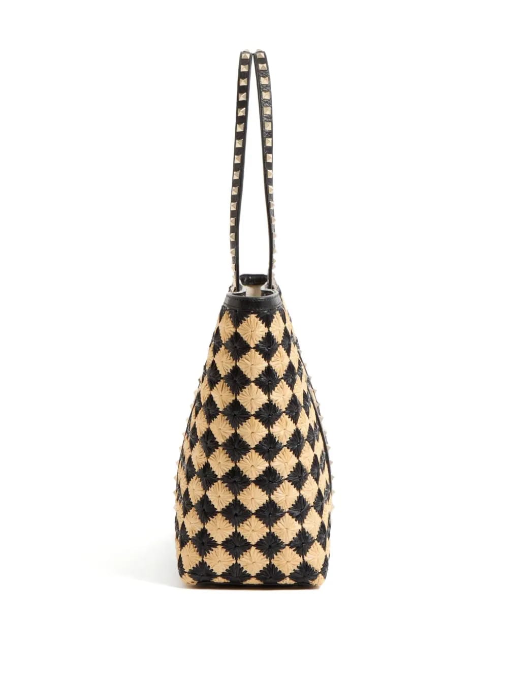 Rockstud embroidered tote bag