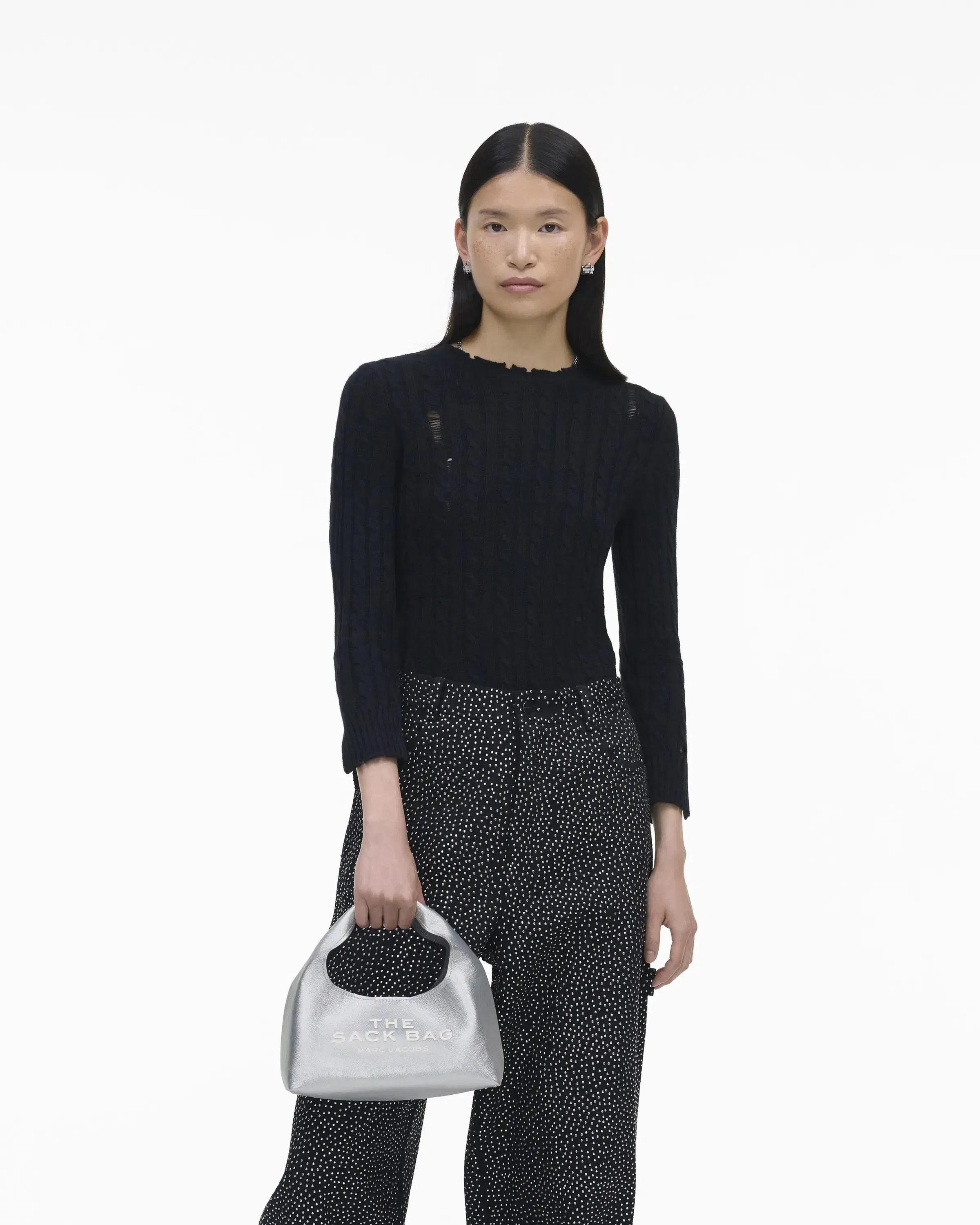 The Metallic Leather Mini Sack Bag