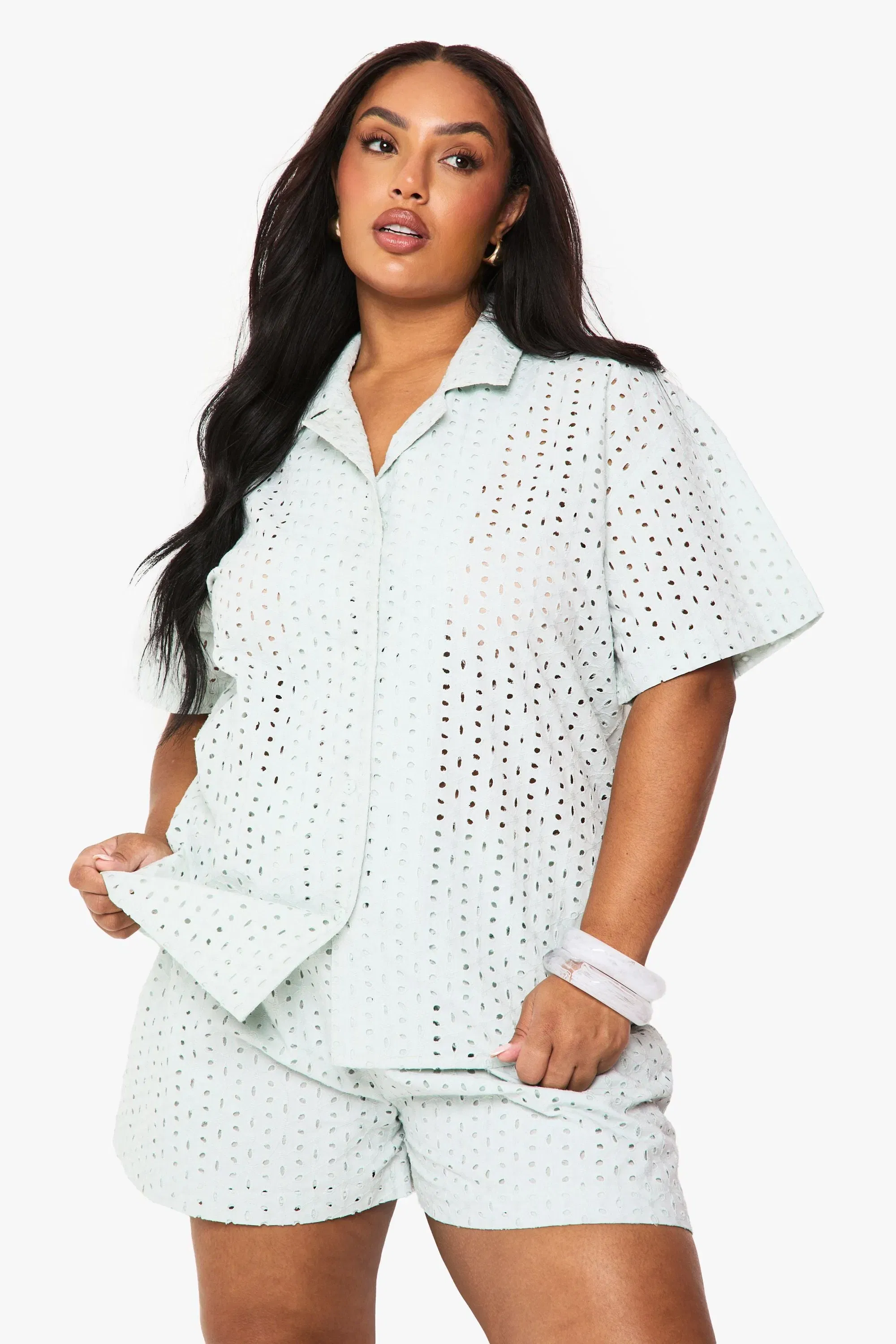 Plus Broderie Flippy Short