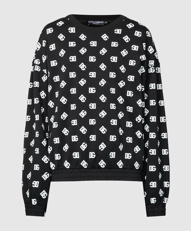 Dolce&Gabbana Black sweatshirt with monogram logo