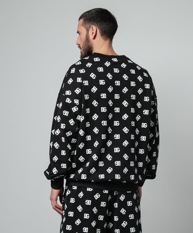 Dolce&Gabbana Black sweatshirt with monogram logo