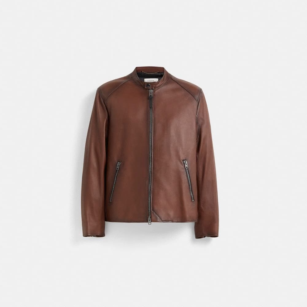 Restored Leather Racer Jacket
