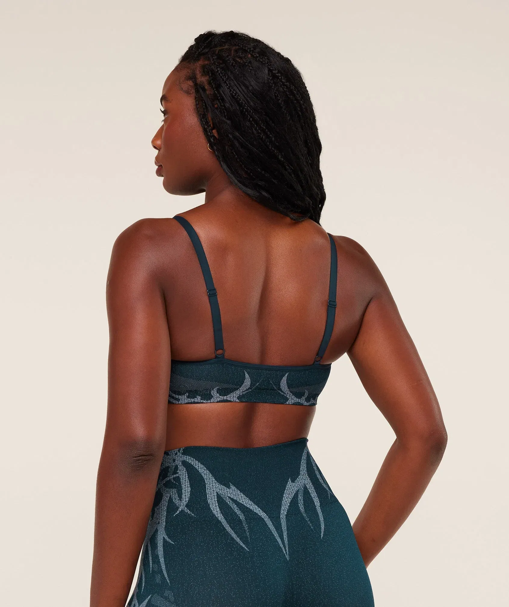Gymshark Storm Seamless Sports Bra - Deep Petrol Blue/Smoke Blue