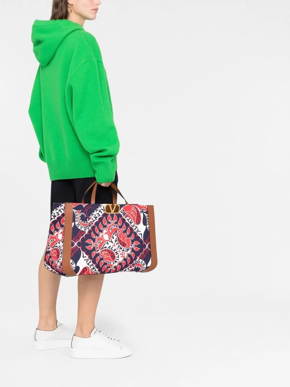 VLogo Signature bandana-print tote bag