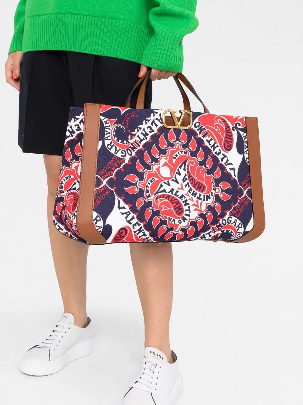 VLogo Signature bandana-print tote bag