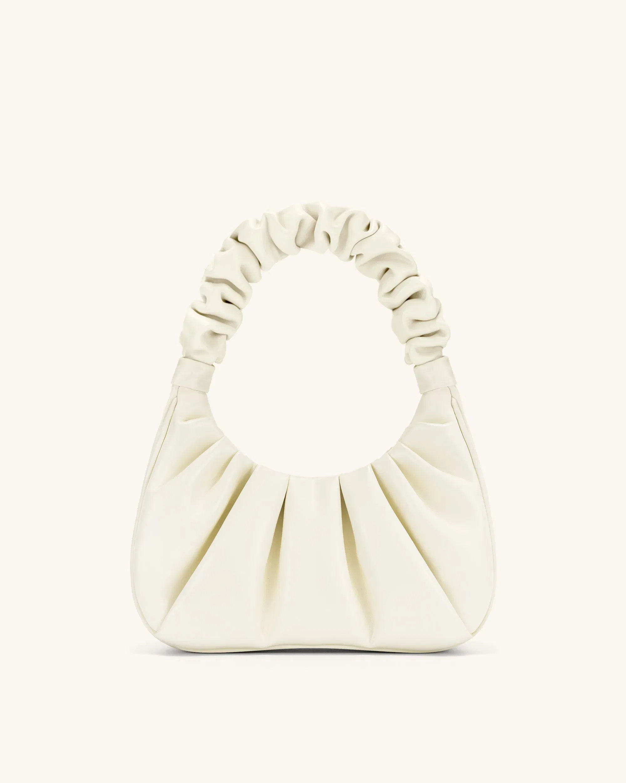 Gabbi Ruched Hobo Handbag - Light Yellow