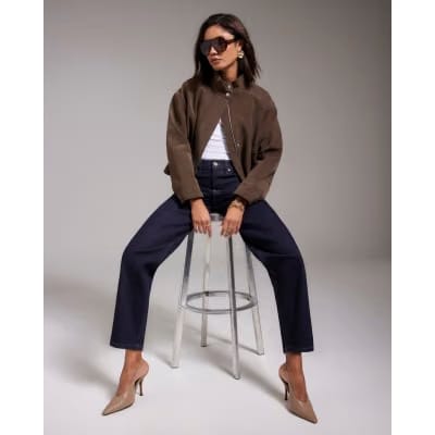 Indigo Barrel Leg Jeans