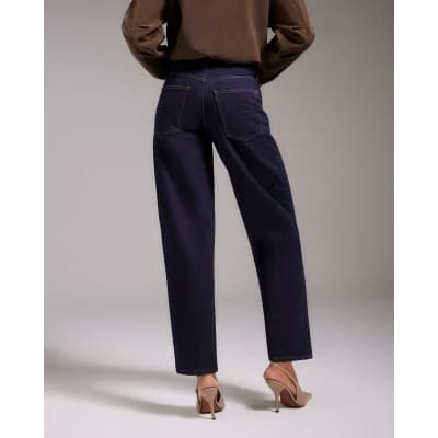 Indigo Barrel Leg Jeans