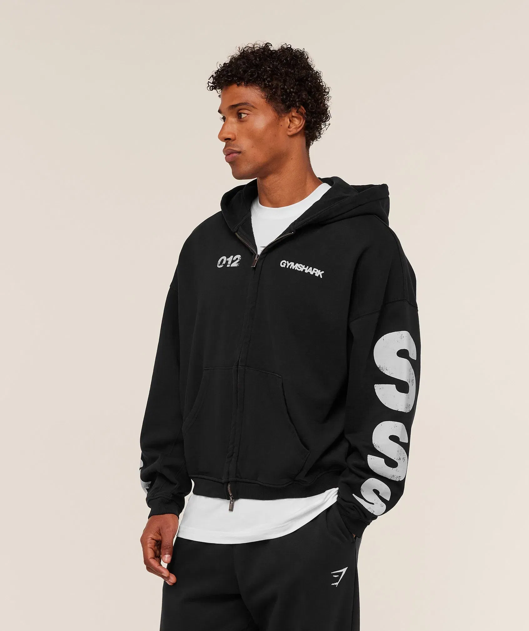Gymshark Strength Of Tomorrow Zip Up Hoodie - Black