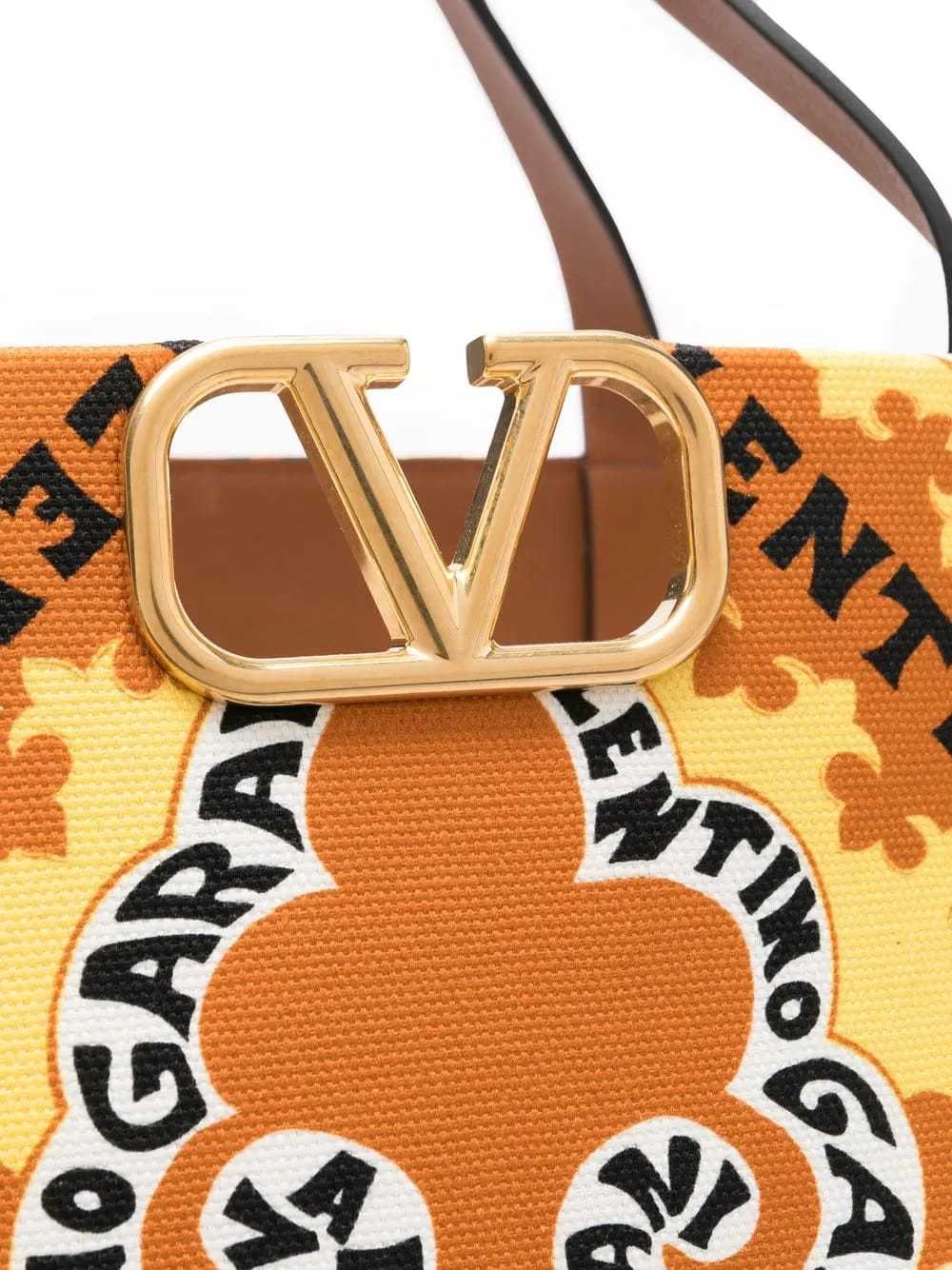 VLogo bandana-print tote bag