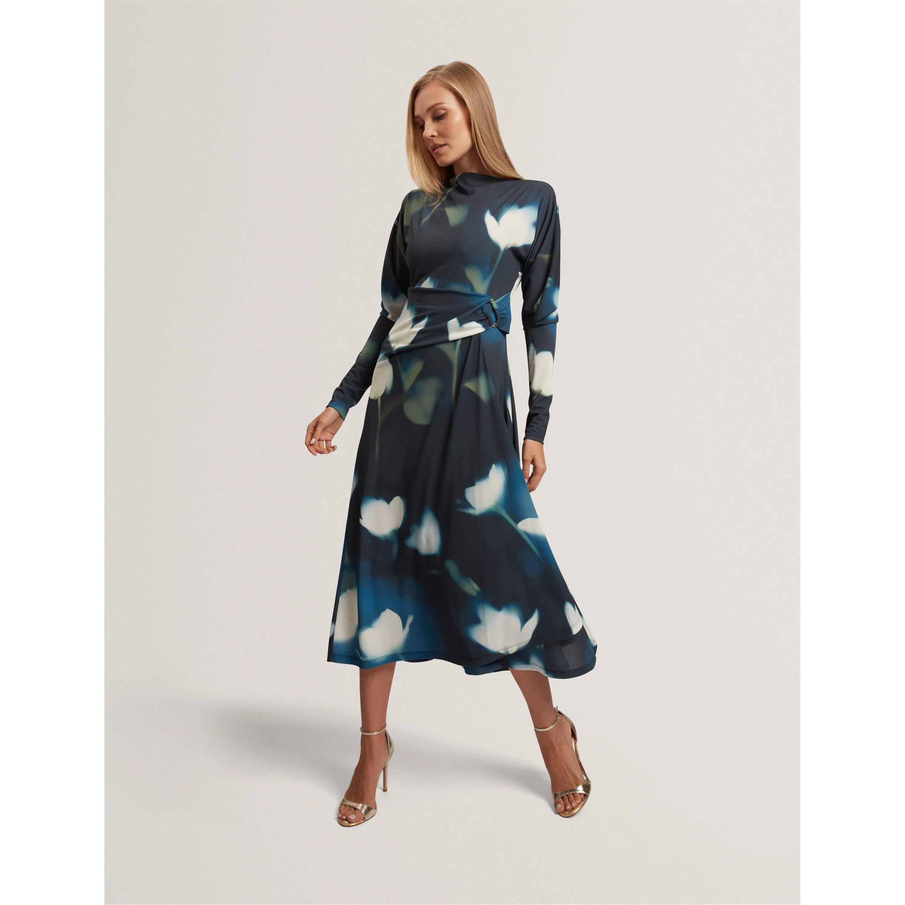 Print Wrap Dress