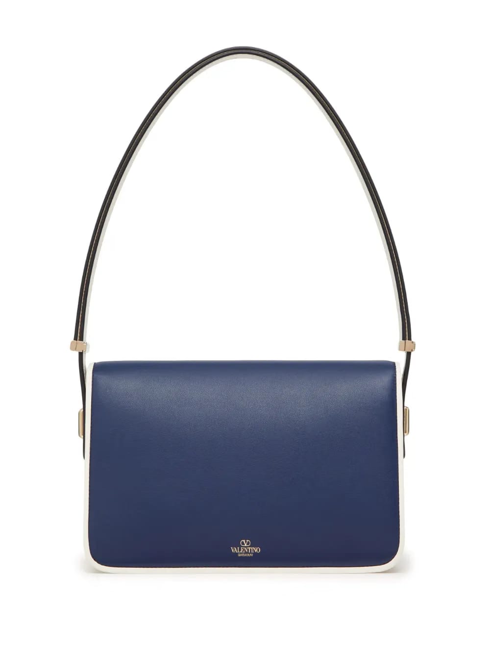 Letter leather shoulder bag