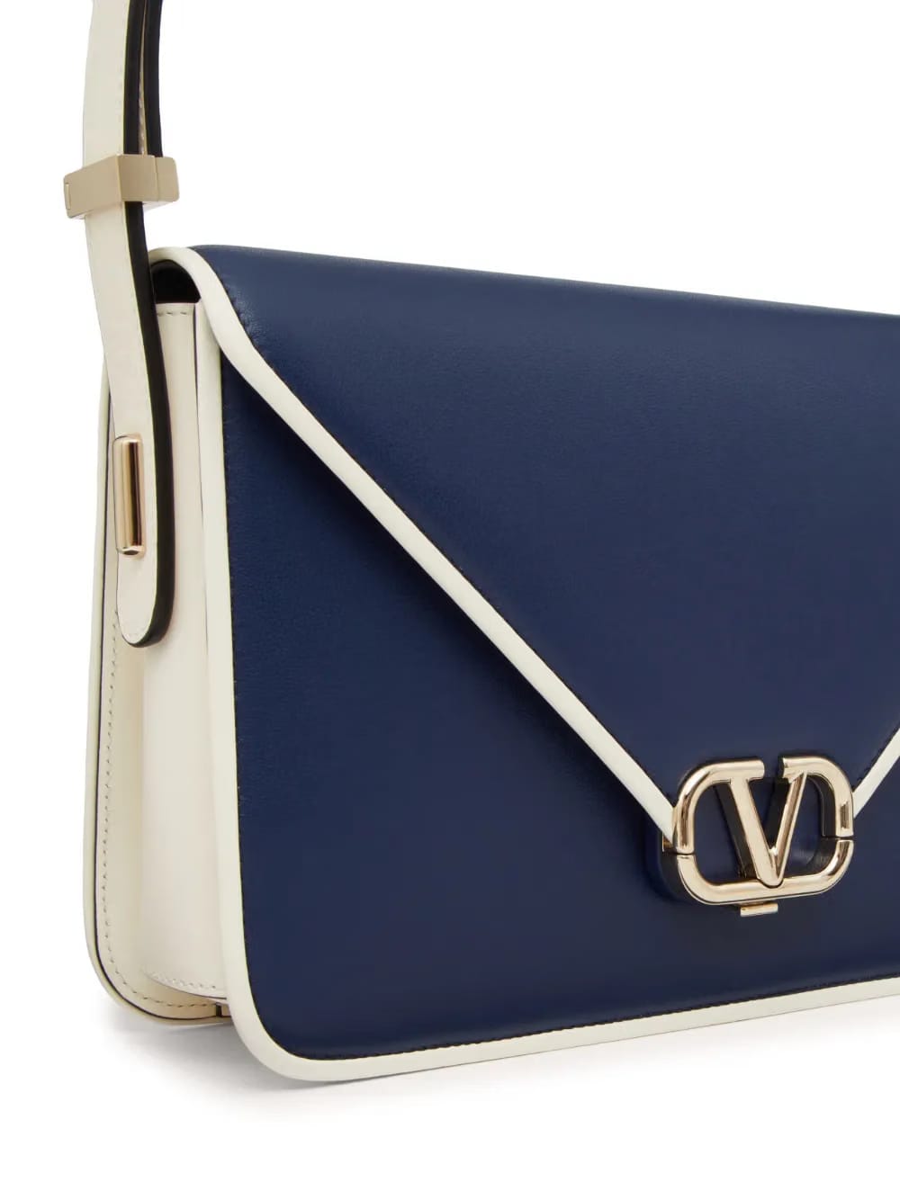 Letter leather shoulder bag