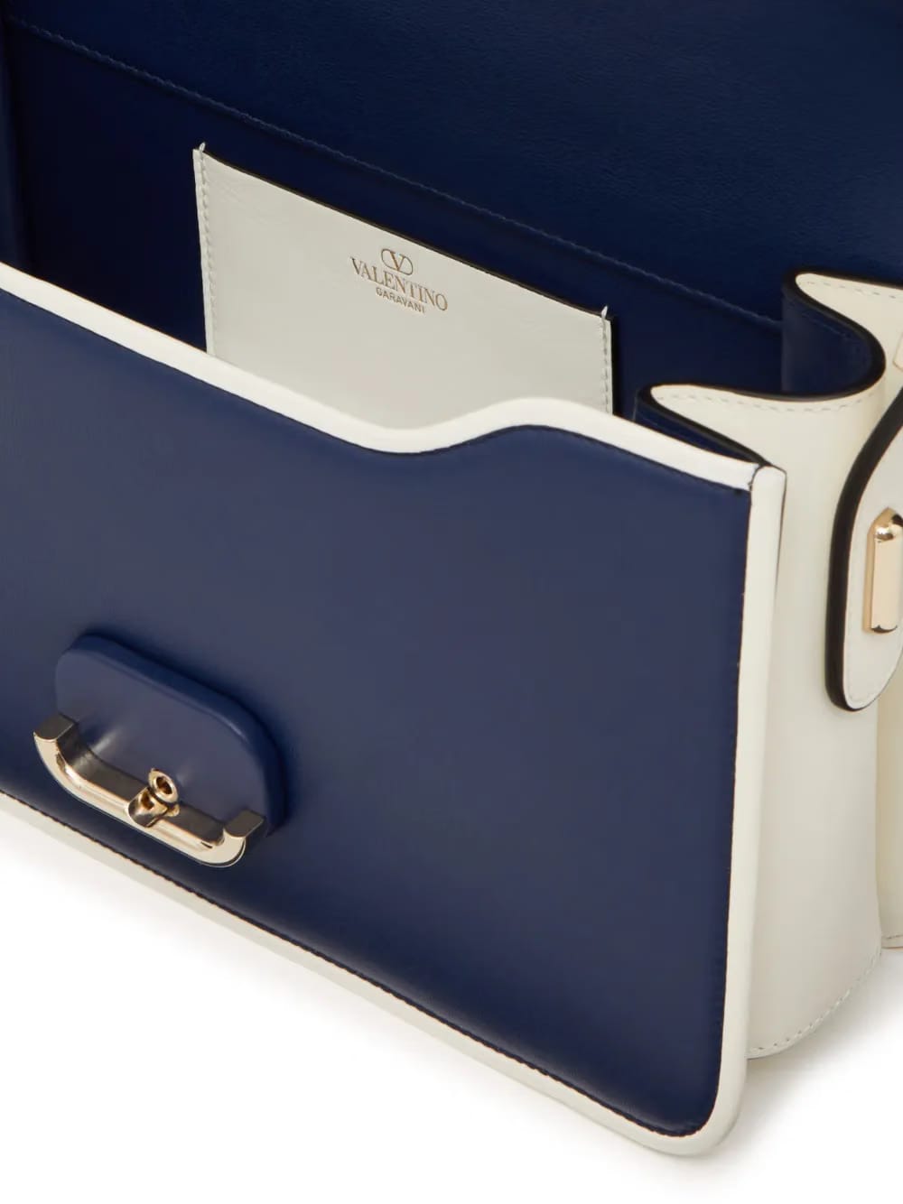 Letter leather shoulder bag