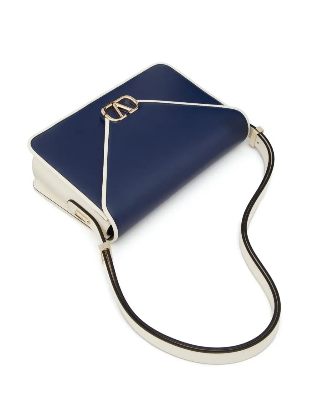 Letter leather shoulder bag