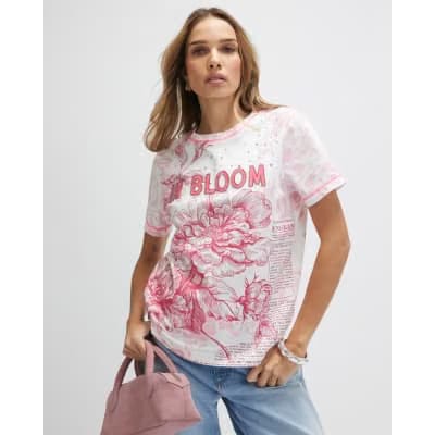 Pink Short Sleeve In Bloom T-shirt