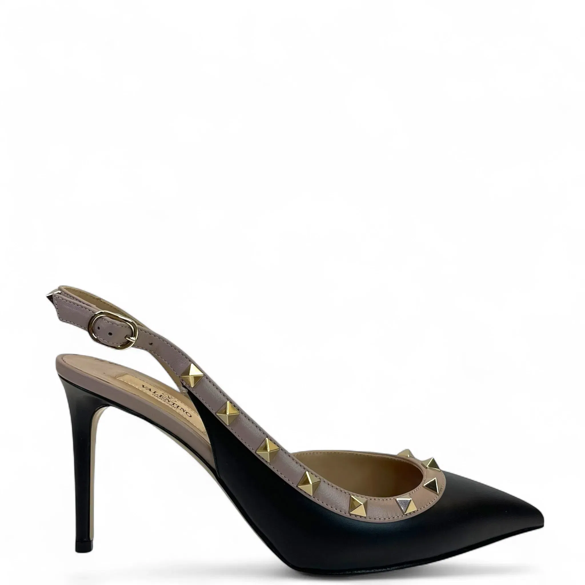 Rockstud Slingback Pumps – Neutral