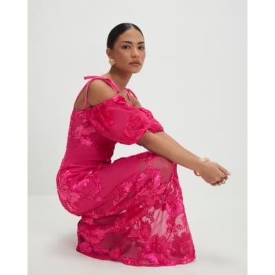 Petite Pink Cornelli Maxi Dress