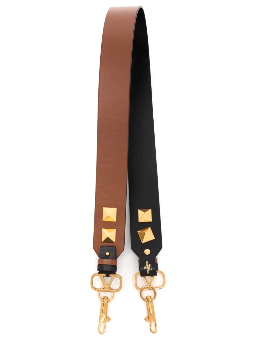 Rockstud reversible leather strap