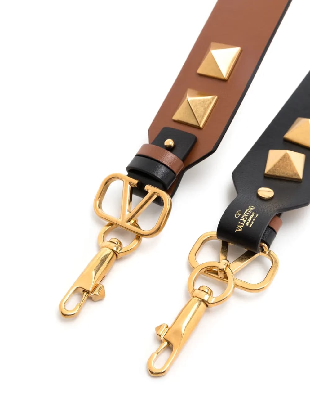 Rockstud reversible leather strap