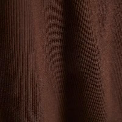 Brown Sleeveless Ribbed Tank Top